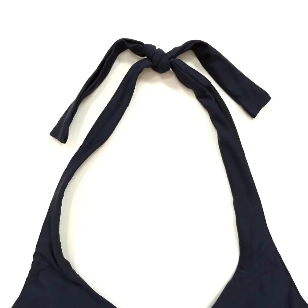 J. Crew Halter Ring Bikini Top in Navy Blue - Picture 3 of 6